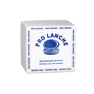 Guardanapo de Luxo Pro Lanche folhas simples 20cm x 20cm - 100 unidades