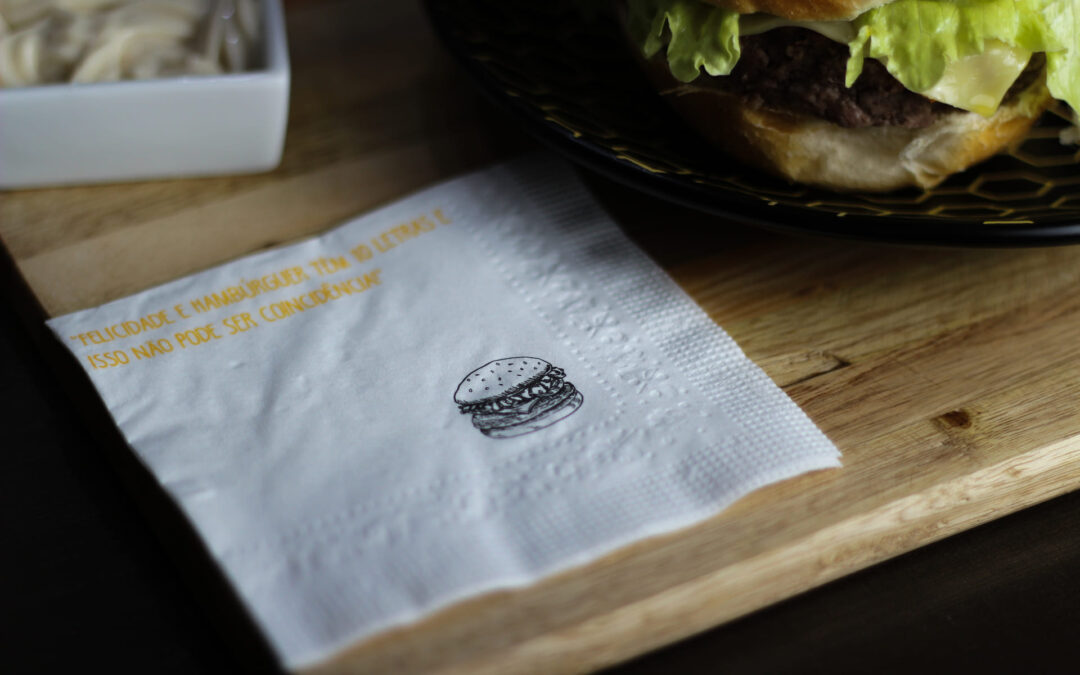 Transforme Cada Mordida: Nosso Guardanapo Temático de Hambúrguer