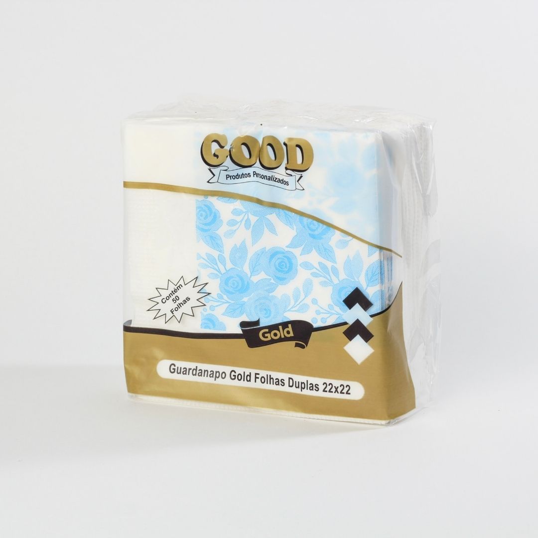Guardanapo Good Gold 22x22 - Folhas Duplas - Coleção Encantos - Imagem 3