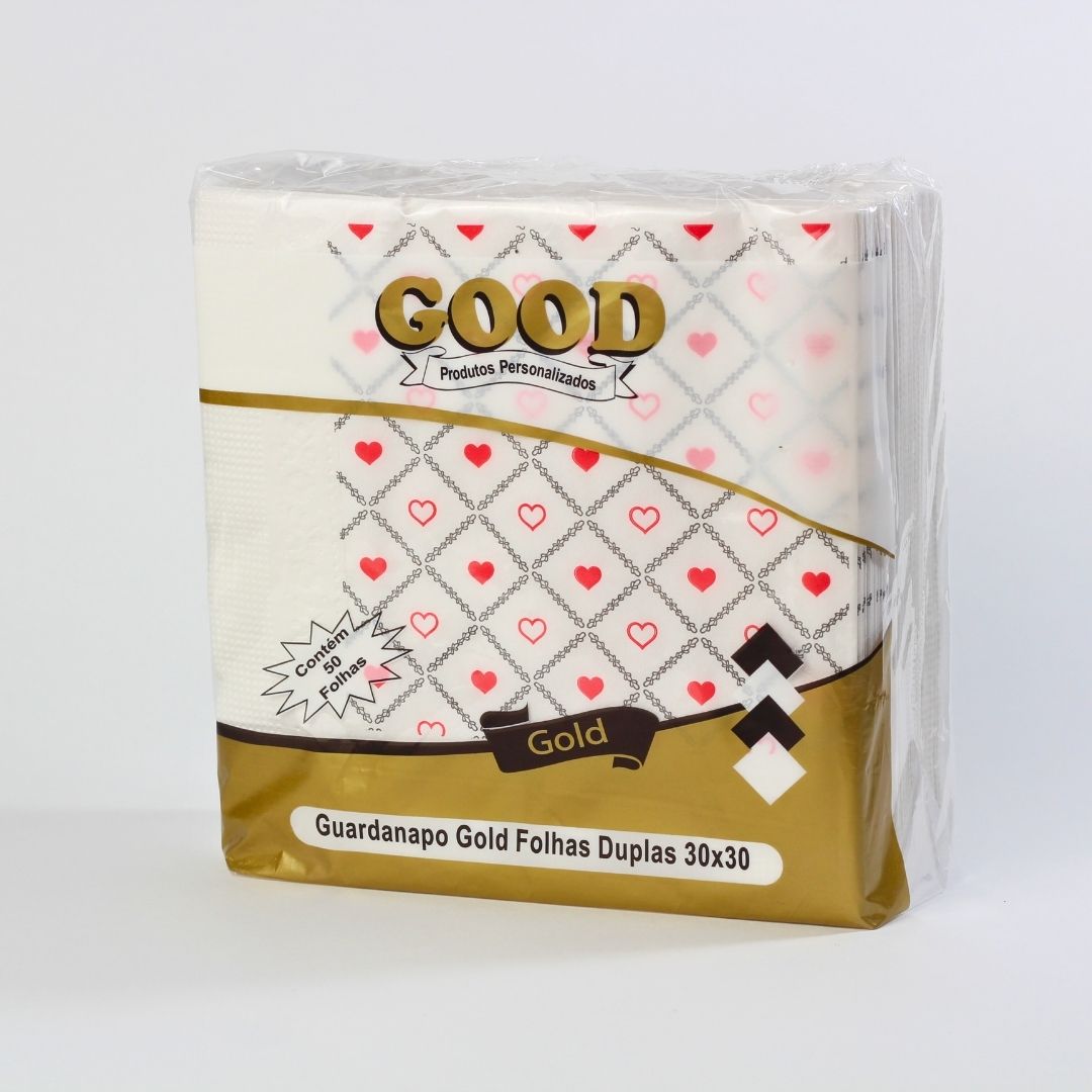 Guardanapo Good Gold 30x30 - Folhas Duplas - Coleção Encantos - Imagem 6