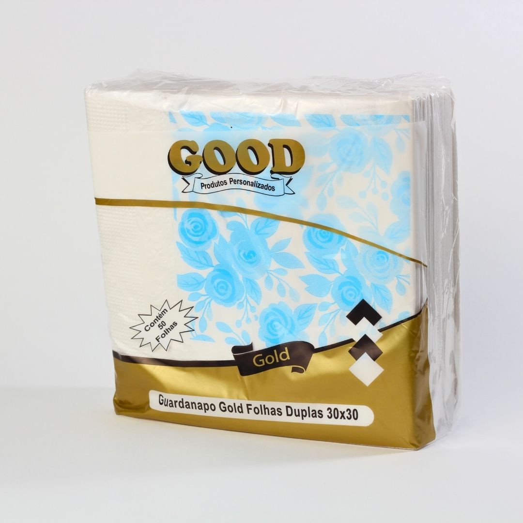 Guardanapo Good Gold 30x30 - Folhas Duplas - Coleção Encantos - Imagem 2