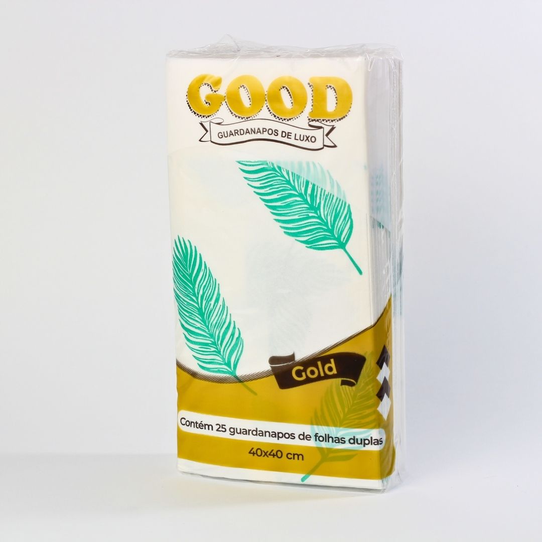 Guardanapo Good Gold 40x40 - Folhas Duplas - Coleção Encantos - Imagem 5